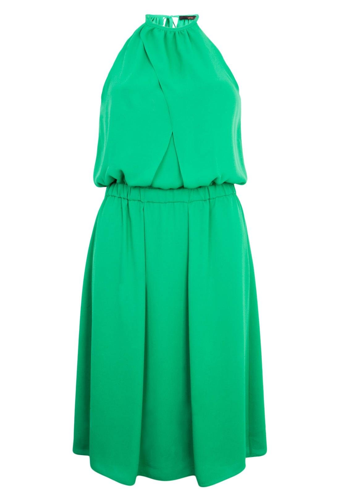 vestido liso verde