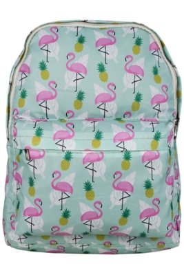 Mochila Lenna's Flamingo-Abacaxi Verde Menor preço em Mochila Lenna's Flamingo-Abacaxi Verde