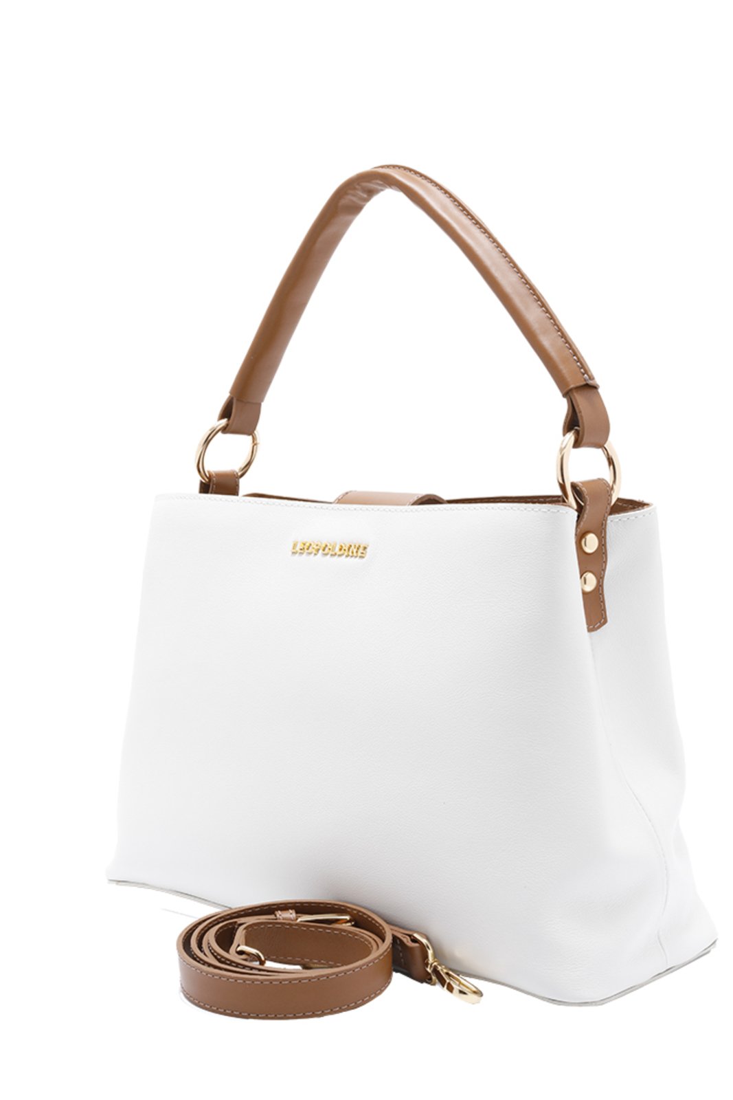 bolsa de couro branca