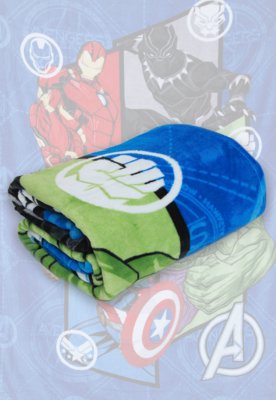 Menor preço em Cobertor Solteiro Lepper Avengers Azul 1,50 x 2,20