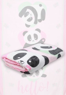 Menor preço em Cobertor Solteiro Lepper Panda Rosa 1,50 x 2,20