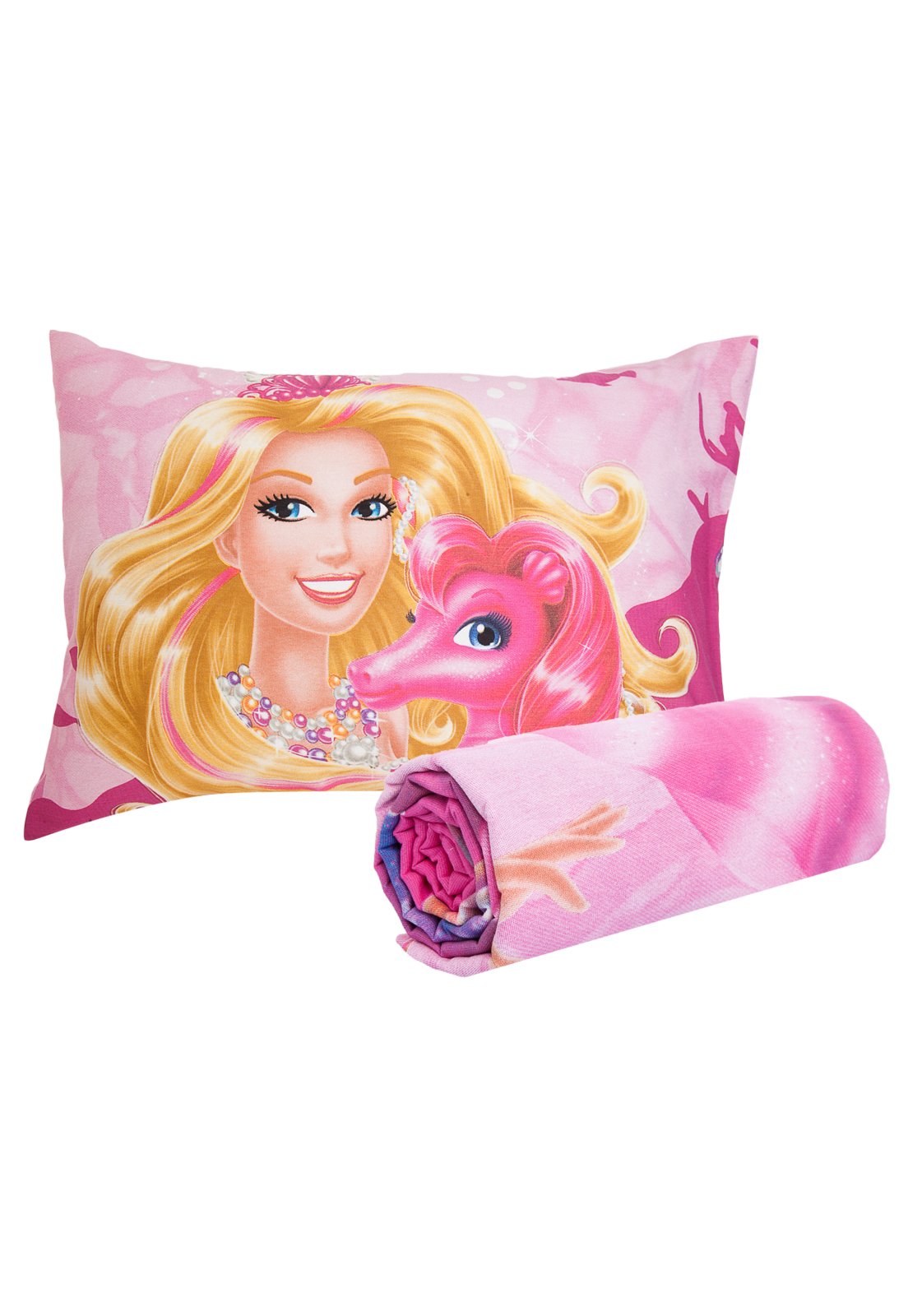 Jogo de Cama Solteiro Lepper Barbie Sereia 2 Peças Rosa - Compre