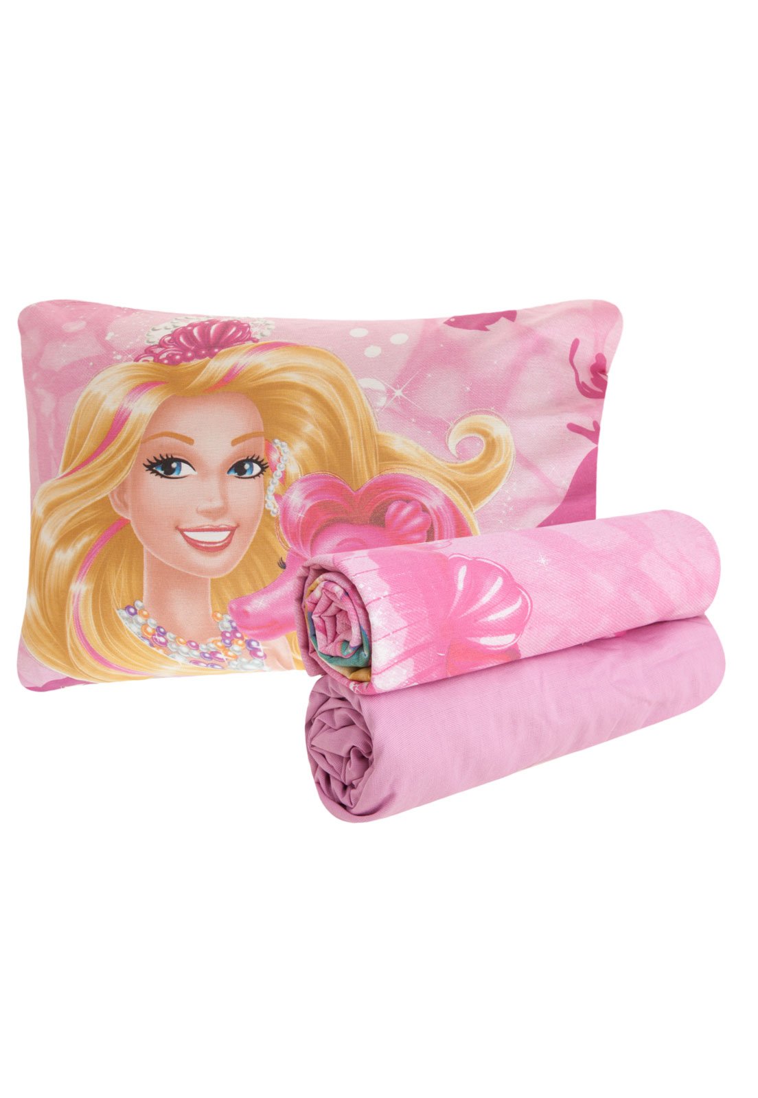 Jogo de Cama Solteiro Lepper Barbie Sereia 2 Peças Rosa - Compre