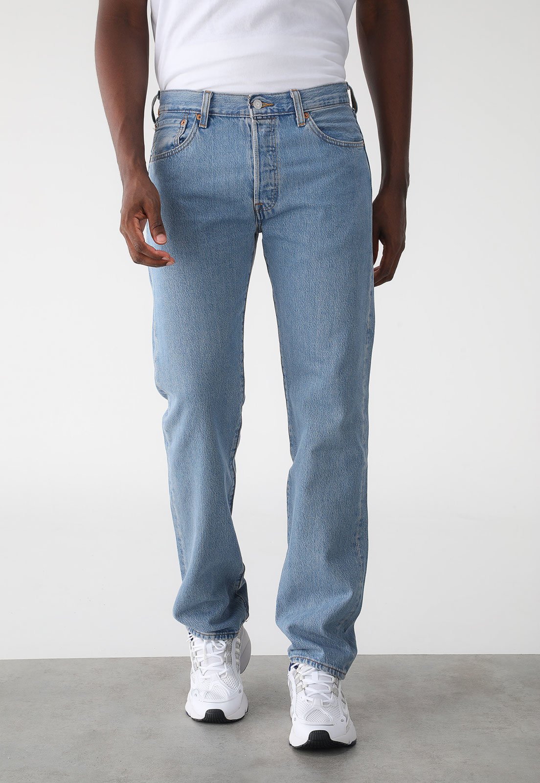 calça jeans levis 505 reta masculina azul claro