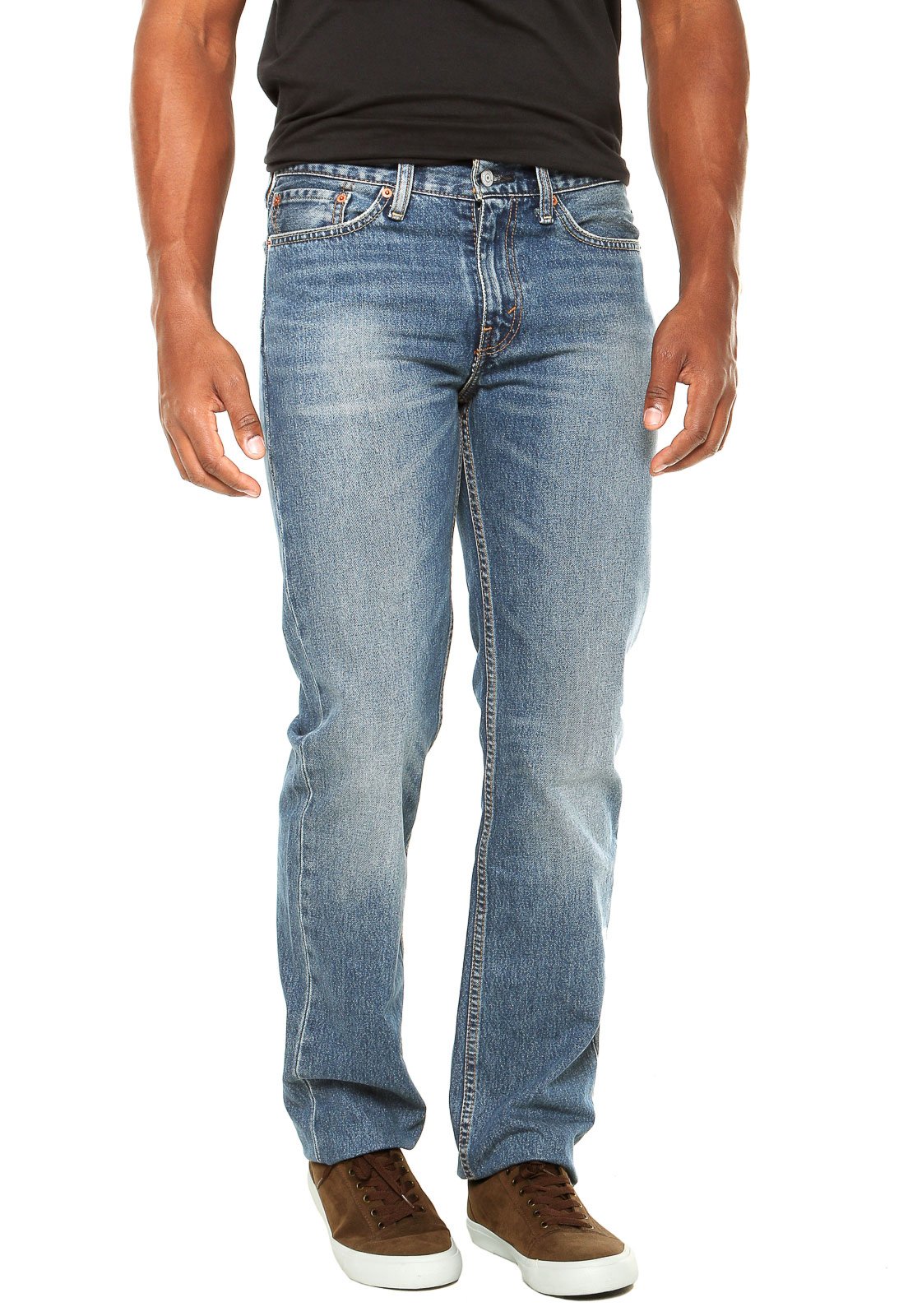 calça jeans masculina com botões na frente