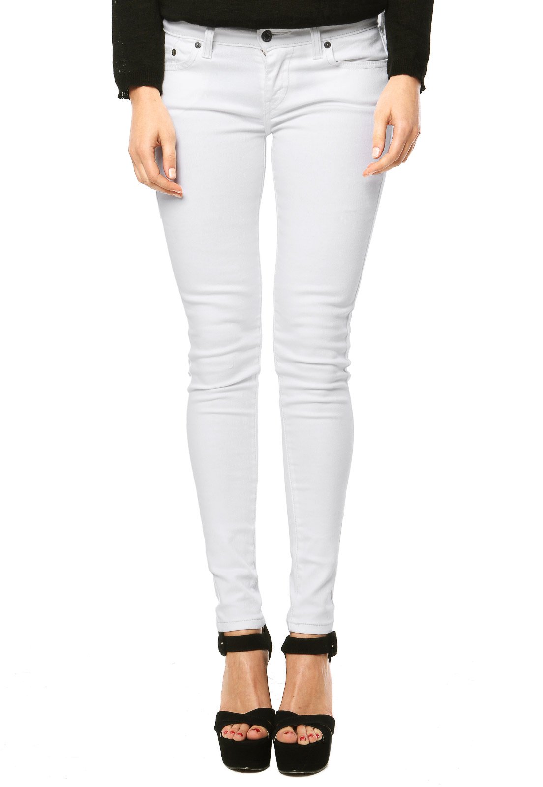 calça jeans branca feminina levis