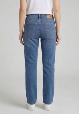 Calça Jeans Feminina Levis 724 High Rise Straight Azul