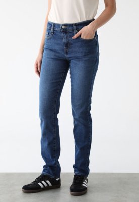 Calça Jeans Levis 724 High Rise Straight Skinny Azul