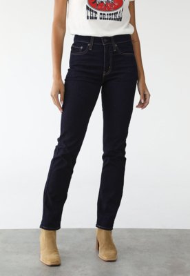 Calça Jeans Levis Reta 724 High Rise Straight Azul