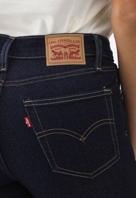 Calça Jeans Levis Reta 724 High Rise Straight Azul