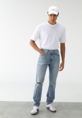 Calça Jeans Levis Slim Destroyed Azul