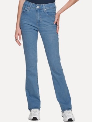 Calça Levis Jeans Feminina 725 High Rise Bootcut Azul Claro