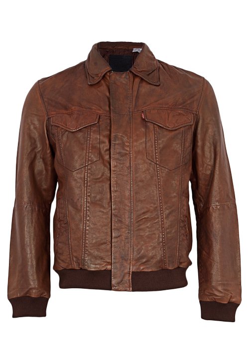 jaqueta de couro masculina marrom