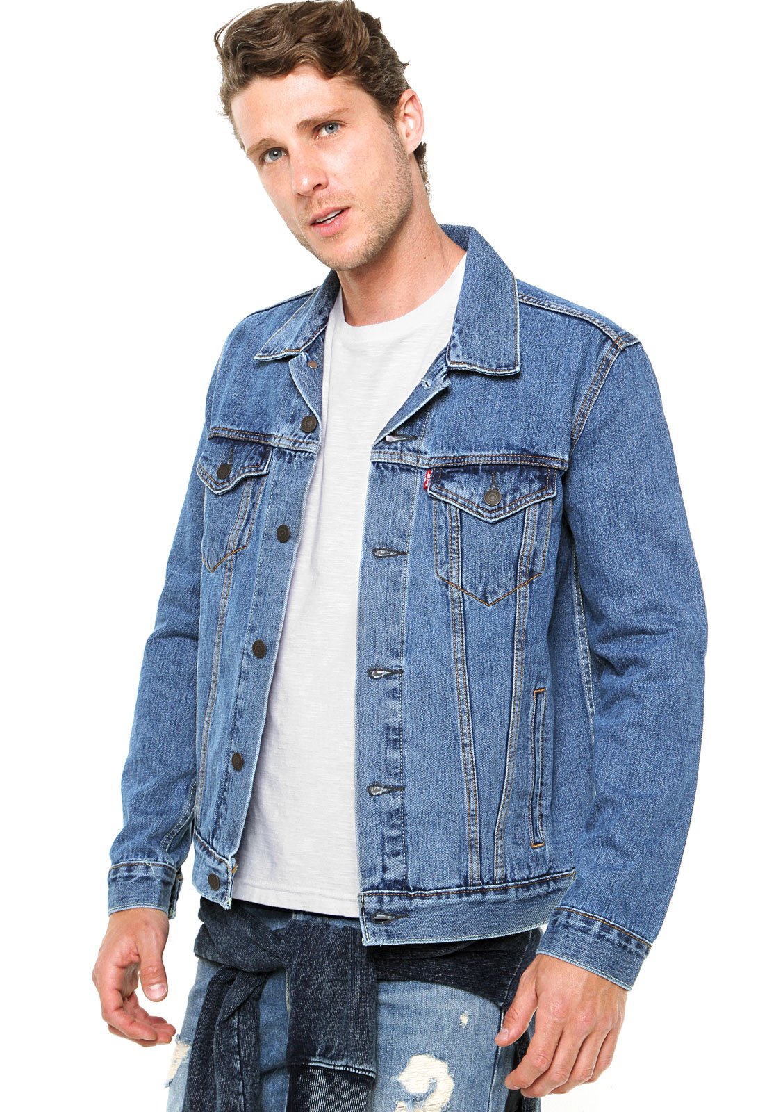jaqueta masculina jeans levis