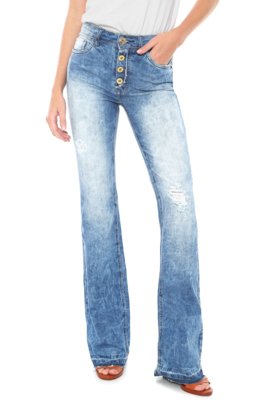 Calça Jeans Lez a Lez Flare Azul Menor preço em Calça Jeans Lez a Lez Flare Azul