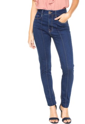 Calça Jeans Lez a Lez Skinny Pesponto Azul Menor preço em Calça Jeans Lez a Lez Skinny Pesponto Azul