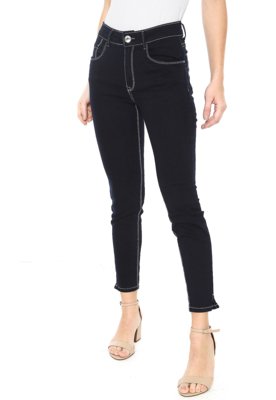 Calça Sarja Lez a Lez Bootcut Estonada Azul Menor preço em Calça Sarja Lez a Lez Bootcut Estonada Azul
