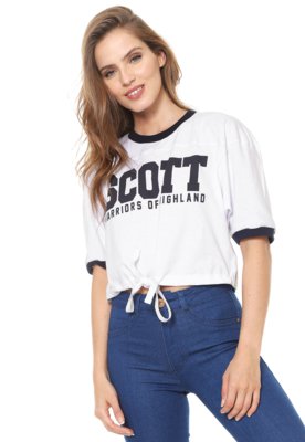 Camiseta Cropped Lez a Lez Scott Branca Menor preço em Camiseta Cropped Lez a Lez Scott Branca