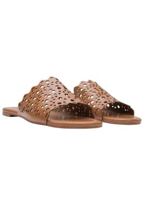 Sandália Rasteira Slide Vazada