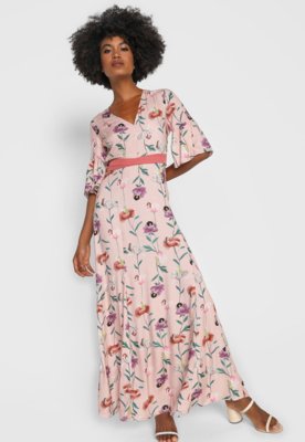 Vestido Lez a Lez Longo Renascer Rosa Menor preço em Vestido Lez a Lez Longo Renascer Rosa
