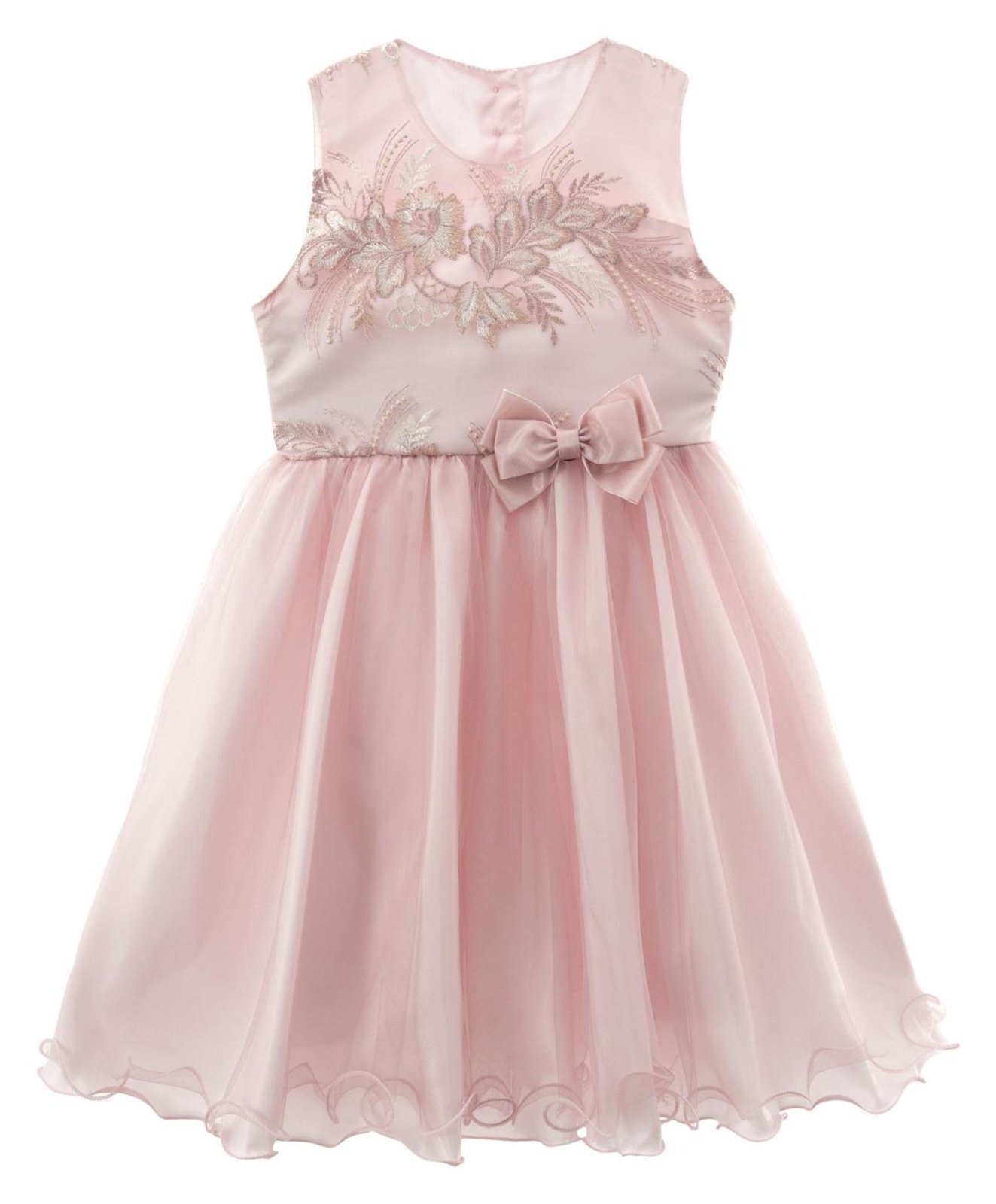 vestido tule bordado infantil