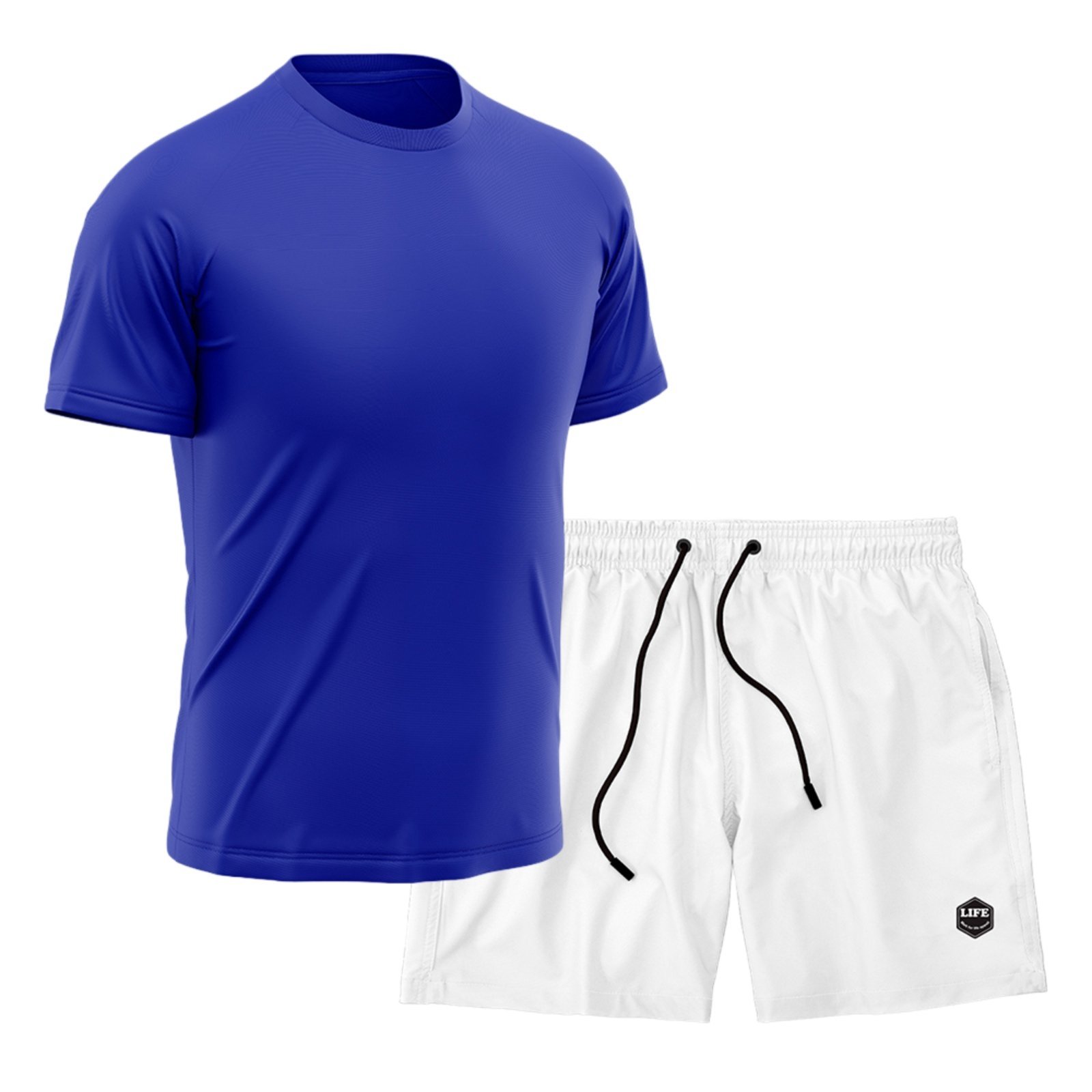 KIT ACADEMIA CAMISETA ELEGANCE E SHORT BASIC - KIts, Kits Treino