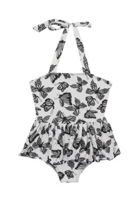 Maiô Lili Sampedro Borboleta Branco/Preto Menor preço em Maiô Lili Sampedro Borboleta Branco/Preto