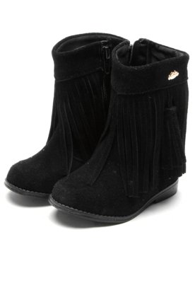 bota infantil preta lilica ripilica
