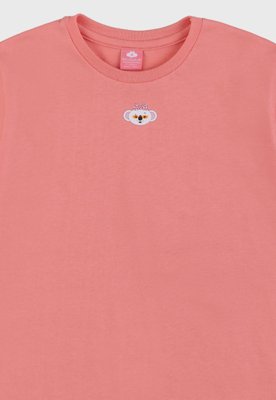 Camiseta Infantil Lilica Ripilica Estampa Macaco Rosa