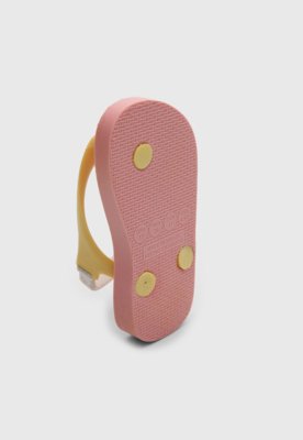 Chinelo Infantil Lilica Ripilica Copacabana Rosa e Amarelo