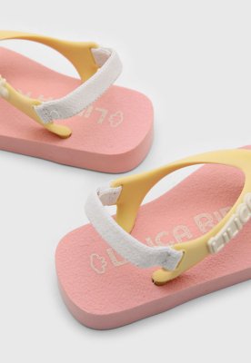 Chinelo Infantil Lilica Ripilica Copacabana Rosa e Amarelo