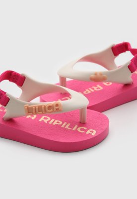 Chinelo Infantil Lilica Ripilica Logo Rosa