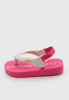 Chinelo Infantil Lilica Ripilica Logo Rosa