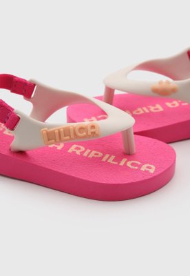 Chinelo Infantil Lilica Ripilica Logo Rosa