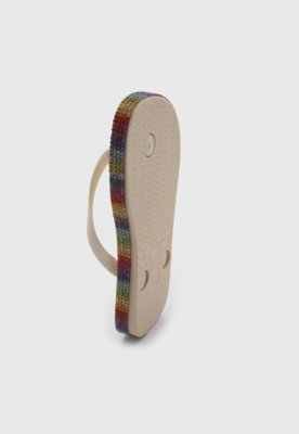 Chinelo Infantil Lilica Ripilica Strass Multicolorido Off-white