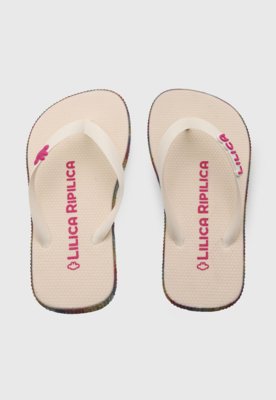 Chinelo Infantil Lilica Ripilica Strass Multicolorido Off-white