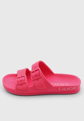 Chinelo Slide Infantil Lilica Ripilica Fivelas Rosa