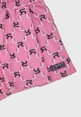 Short Infantil Lilica Ripilica Estampado Rosa