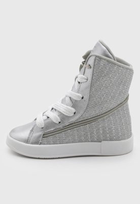 Tênis Infantil Lilica Ripilica Boot Glow Prata