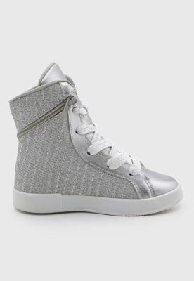 Tênis Infantil Lilica Ripilica Boot Glow Prata