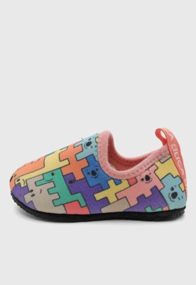 Tênis Infantil Lilica Ripilica Comfy Slip On Estampado Rosa