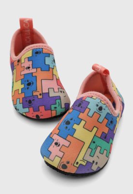 Tênis Infantil Lilica Ripilica Comfy Slip On Estampado Rosa