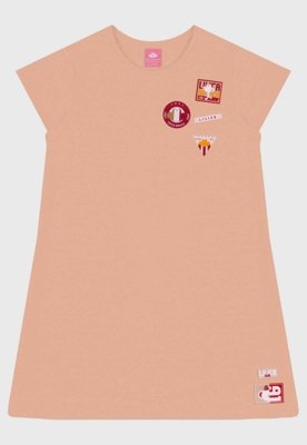 Vestido Infantil Lilica Ripilica Estampado Curto Rosa