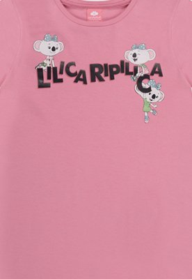 Vestido Infantil Lilica Ripilica Estampado Rosa