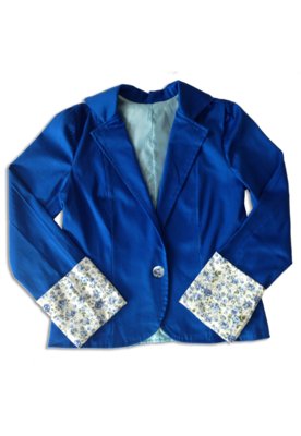 Casaco Liminha Doce Floral Azul Menor preço em Casaco Liminha Doce Floral Azul