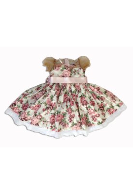 Vestido Infantil De Festa Floral Liminha Doce Rosa Menor preço em Vestido Infantil De Festa Floral Liminha Doce Rosa