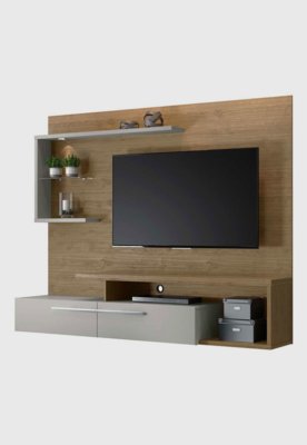 Painel Home P/ TV até 60 Pol. Floripa Avelã/Off White Linea Brasil Menor preço em Painel Home P/ TV até 60 Pol. Floripa Avelã/Off White Linea Brasil
