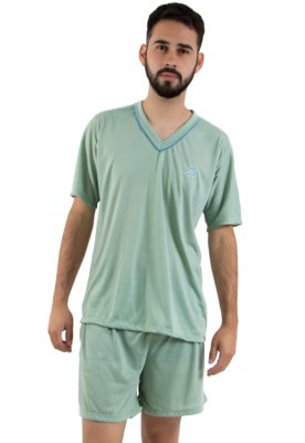 Pijama Linha Noite Curto Verde Claro Menor preço em Pijama Linha Noite Curto Verde Claro