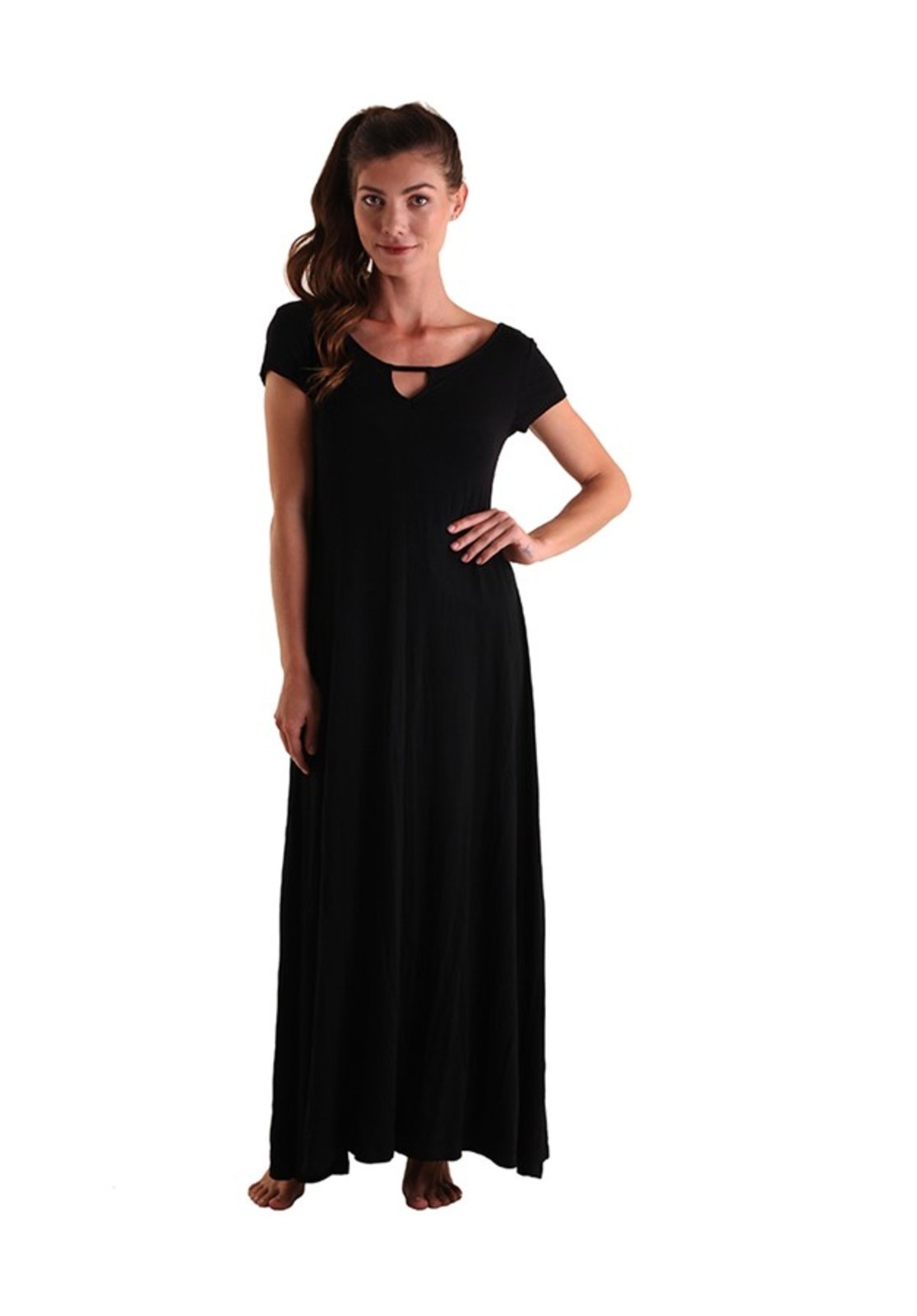 vestido viscose preto