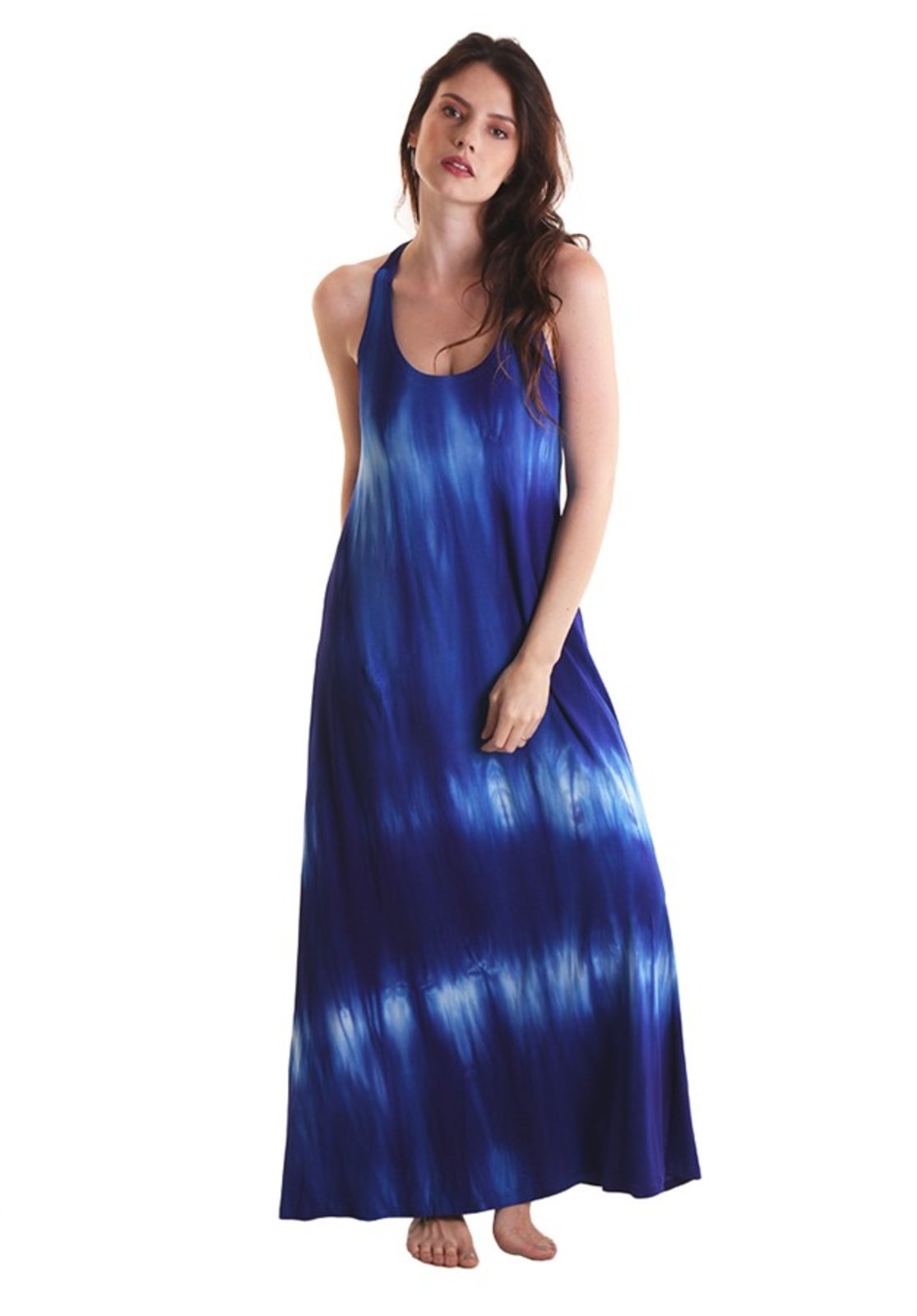 vestido azul tie dye